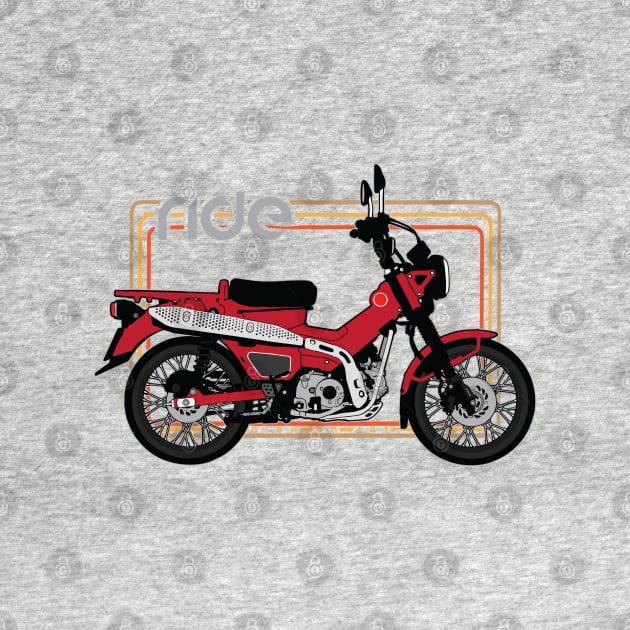 Ride honda trail 125 red by NighOnJoy